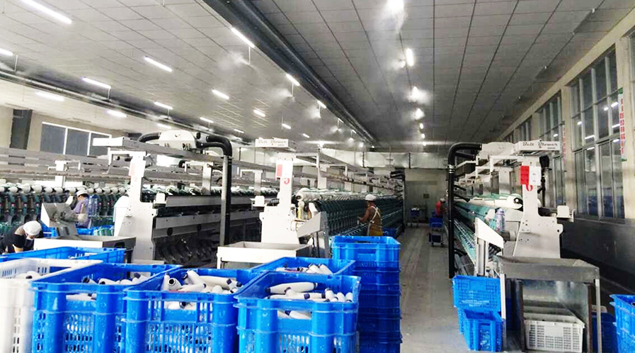 星辉客户江苏康源纺织公司纺织车间用加湿器案例