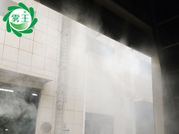 江苏杭富环保科技有限公司-制砖车间门口及悬浮炉地仓门口区域高压喷雾降尘系统 (2)